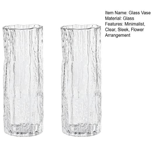 Glass Cylinder Vase for Table Centerpiece Thickened Modern Clear Flower Vase for Wedding Party Living Room Bedroom Decor