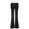 Slim Low Waist Casual Sweatpants For Women Solid Simple Basic Flared Pants Sports Jogging Trousers