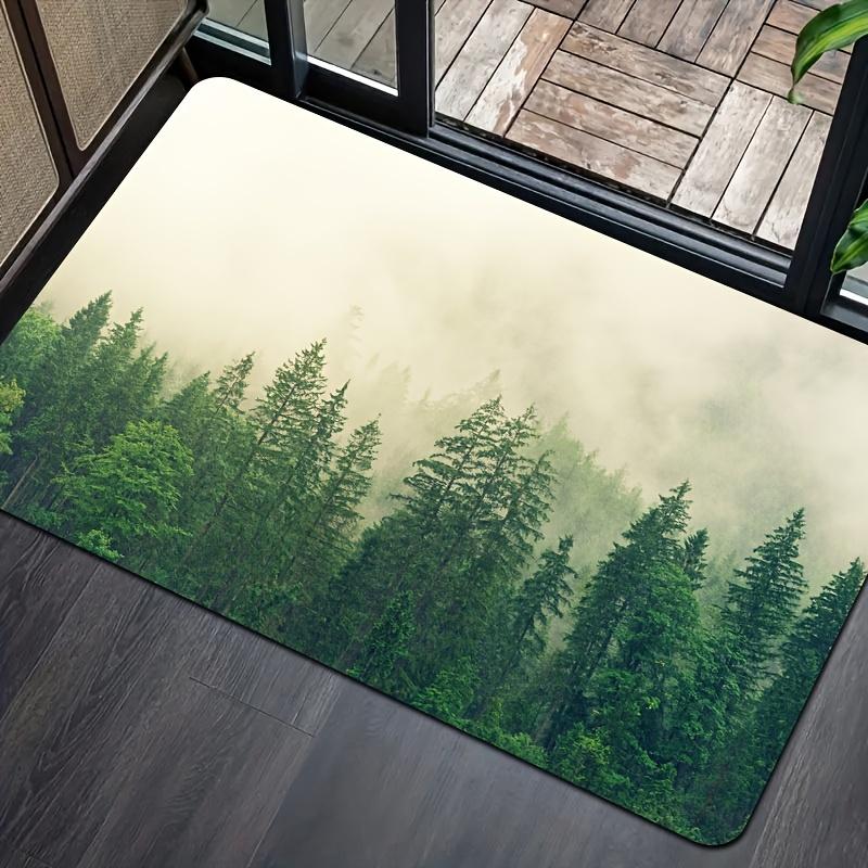1 Pz Tappeti da Cucina Antifatica Stampa Nebbia della Foresta Impermeabile Antiscivolo Spesso Ammortizzato Tappetino da Cucina Comfort per Stare in Piedi per Cucina