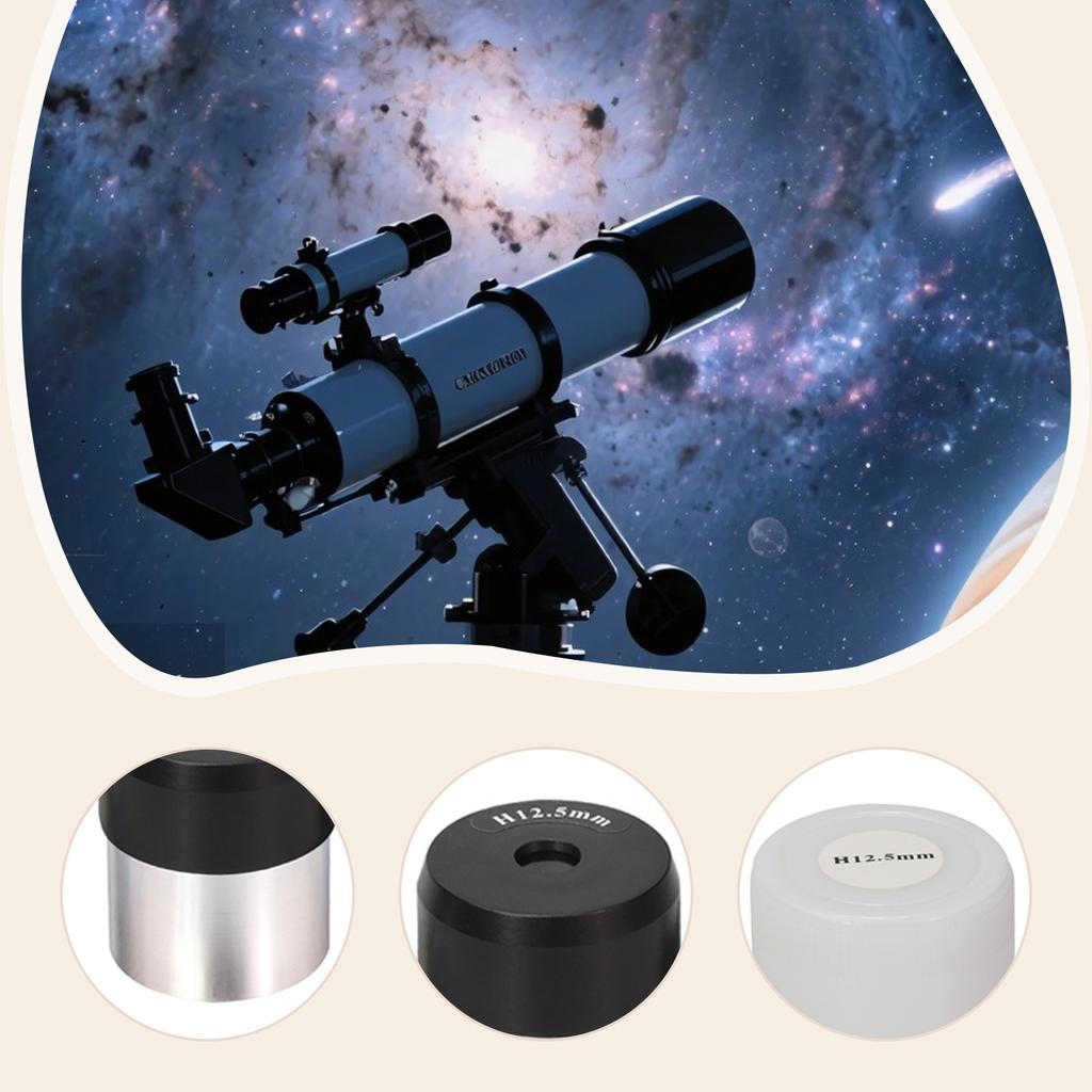 Telescope Eyepiece Lens Kit 1.25 Inch H12.5mm for Astronomical Telescope Ornament Planet and Star Observation