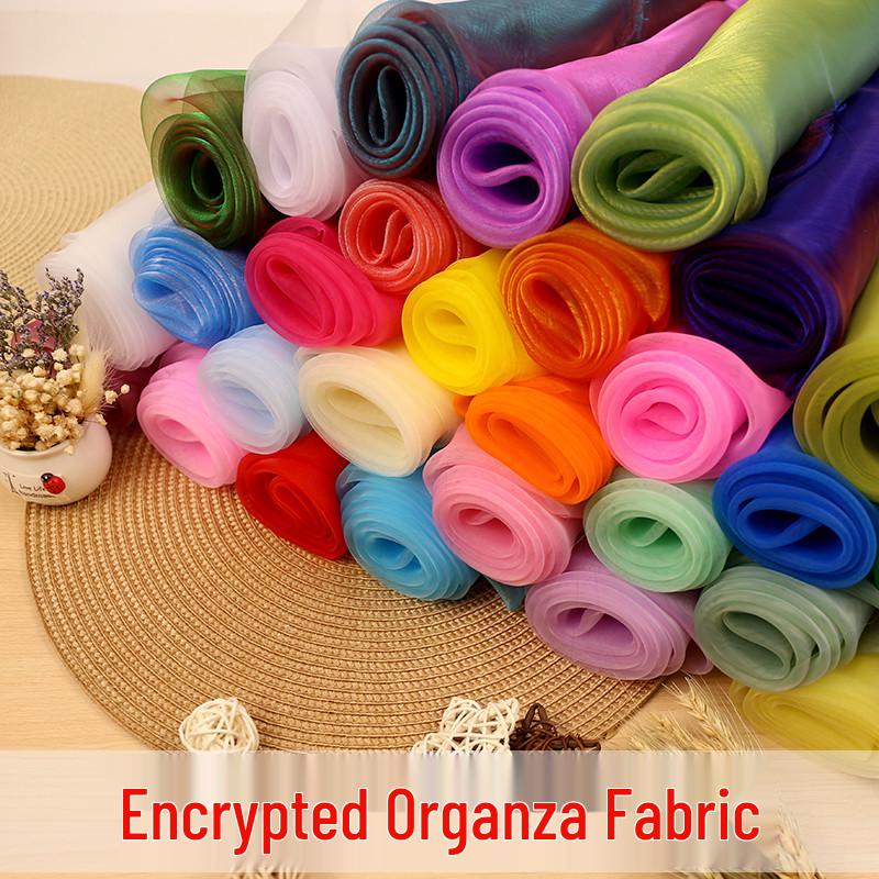 Double Color Organza Fabric for Wedding Dress, Skirt, and Decorative Gauze Mint Blue