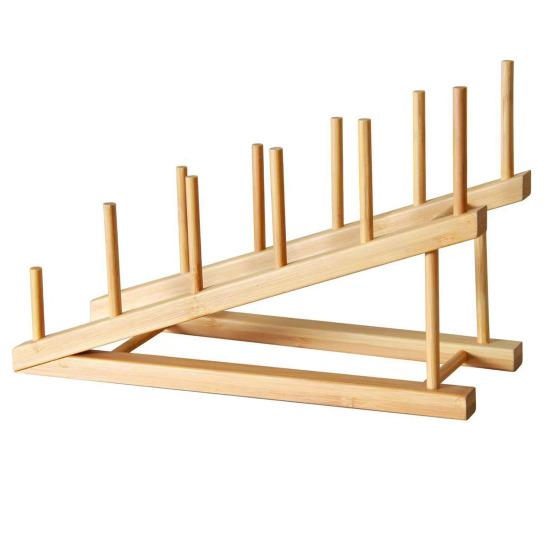 

Стеллаж для хранения кухонной посуды, бамбуковая наклонная противоскользящая пластина, крышка кастрюли, чаша, держатель для сушки, разделочная доска, дренажная подставка