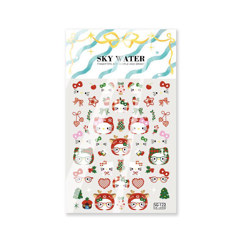 

Sky Cute Red Riding Hood & Strawberry Jelly Nail Art Stickers - Christmas TK Cat DIY Decor