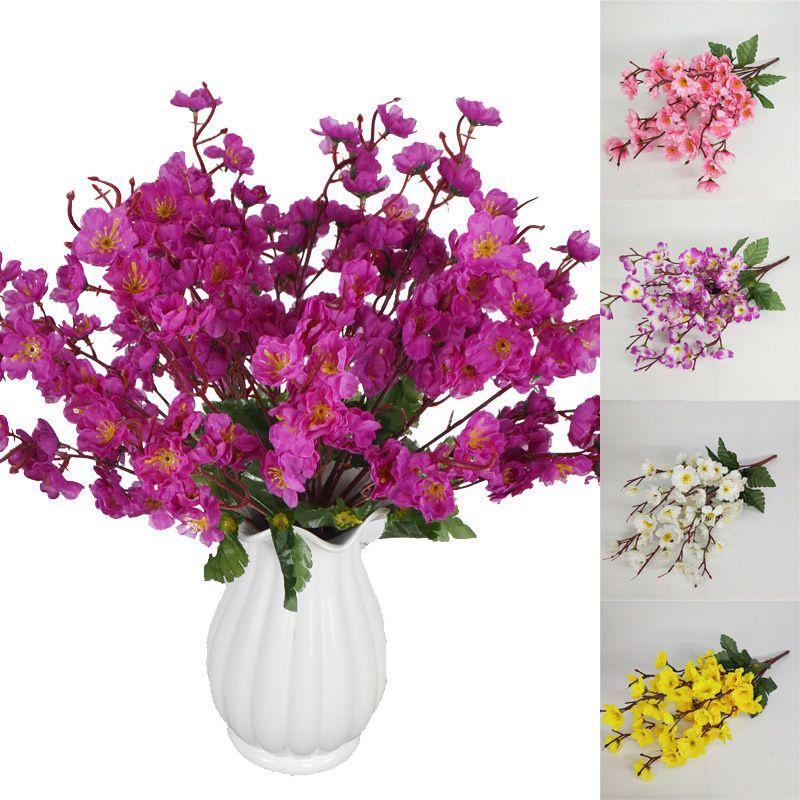 Gorgeous 43cm Artificial Plum Spring Blossom With 81 Heads For Home Garden Decor