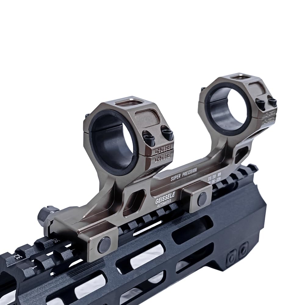 HWZ GEISSELE Type 30mm/25mm Scope Mount Ring Mount Base Spirit Bubble Level (Dark Earth/No Level)