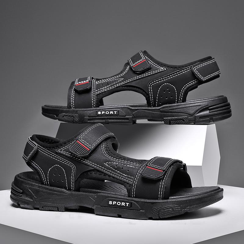 

Пляжная обувь Мужские сандалии Обувь для мужчин Для дома и улицы Износостойкая Мягкая и удобная Нескользящая Толстая подошва Модная 39 чёрный