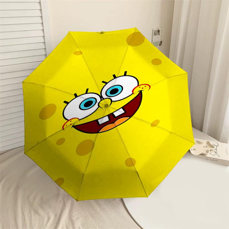 

1PC spongebob dots Umbrella-8-Rib Reinforced, Automatic Open, Lightweight & Durable, Cute Fashion Accessory for Outdoor-W202