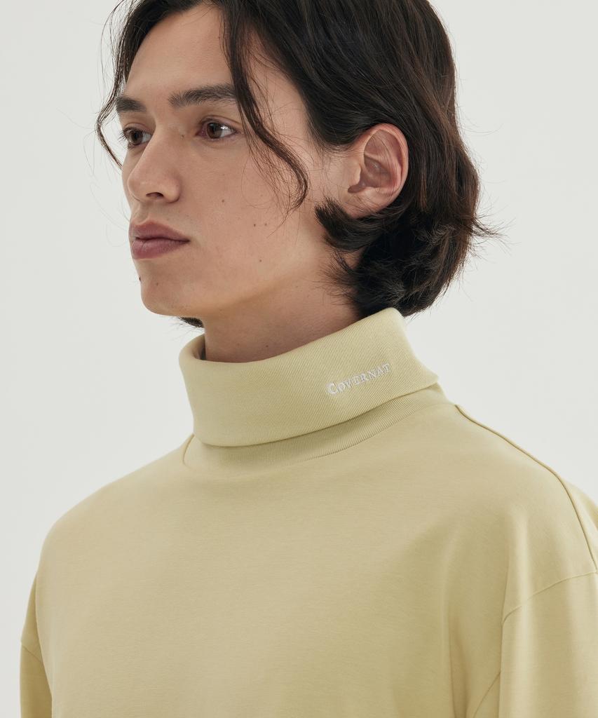 COVERNAT Sorona Layered Turtleneck Long Sleeve Light Olive