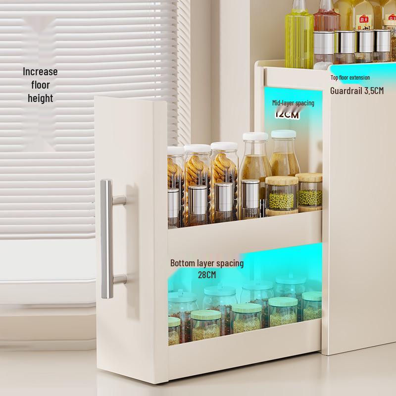 Scaffale Organizer Multifunzione per Spezie e Oli da Banco da Cucina