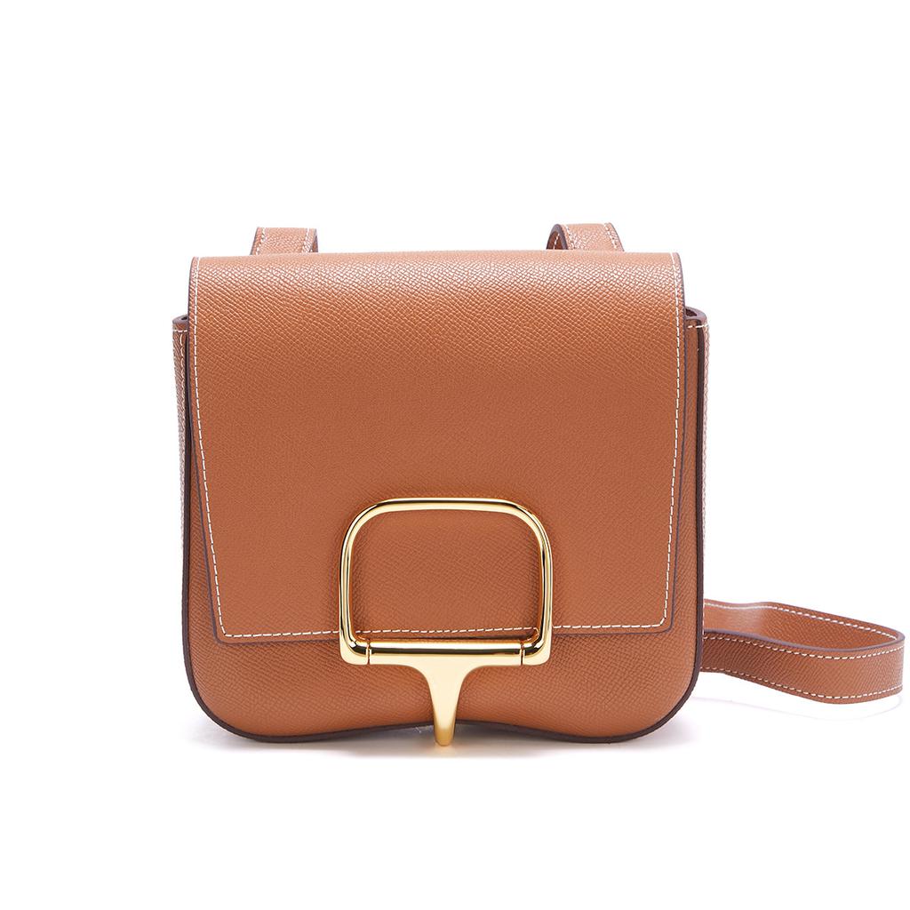 Bag 2025 New Hand Rubbed Pattern Buttocks Bag Leather Fashionable And Simple Shoulder Crossbody Bag Fresh Cowhide Saddle Bag