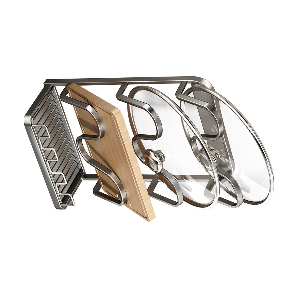 3 Layer Kitchen Organizers For Pots Lids And Cooking Tool Portable Designs Maximizes Space Saving