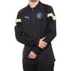 Puma Mcfc Solid Color Logo Print Crew Neck Long Sleeve Sweatshirt Men Sweatshirt Black 767753-11