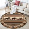 Moose pattern round rug,Carpet Rug for Living Room Bedroom Playroom ,Non-slip Floor Mat,Holiday Gifts and Birthday Gifts.