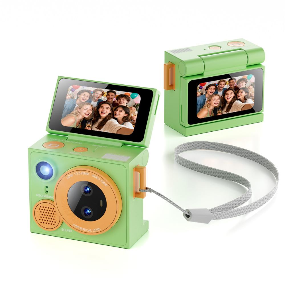 G13 HD Thumb Camera, Dual Lens, Flip Screen, Photo and Video Recording, Retro Selfie Camera, Student Camera, Include 32GB Memory Card+card Reader