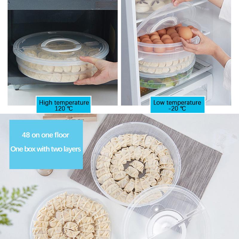 Kitchen Storage Box Refrigerator Organizer Transparent Food Containers Tray For Fruits Vegetables Meat Cake Pizza