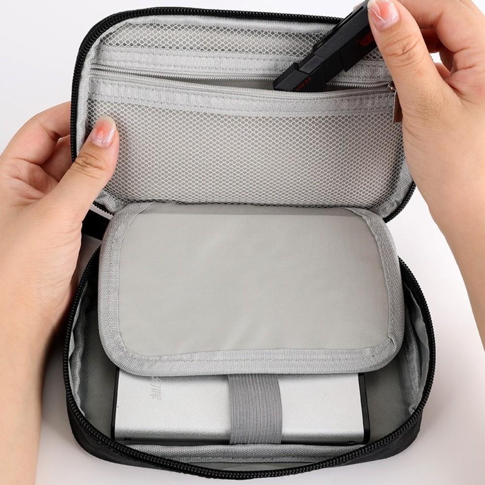 Large Capacity Cable Storage Bag Portable Electronic Organizer Box Durable Travel Cable Organizer