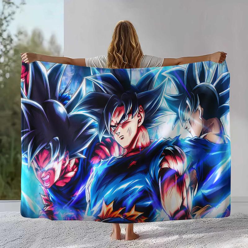 

Anime D-Dragon Ball Game Cartoon Flannel Blanket,Ultra Soft Warm Plush Throw for Home Bedroom Bed Sofa Cover Office Camping 75x90cm