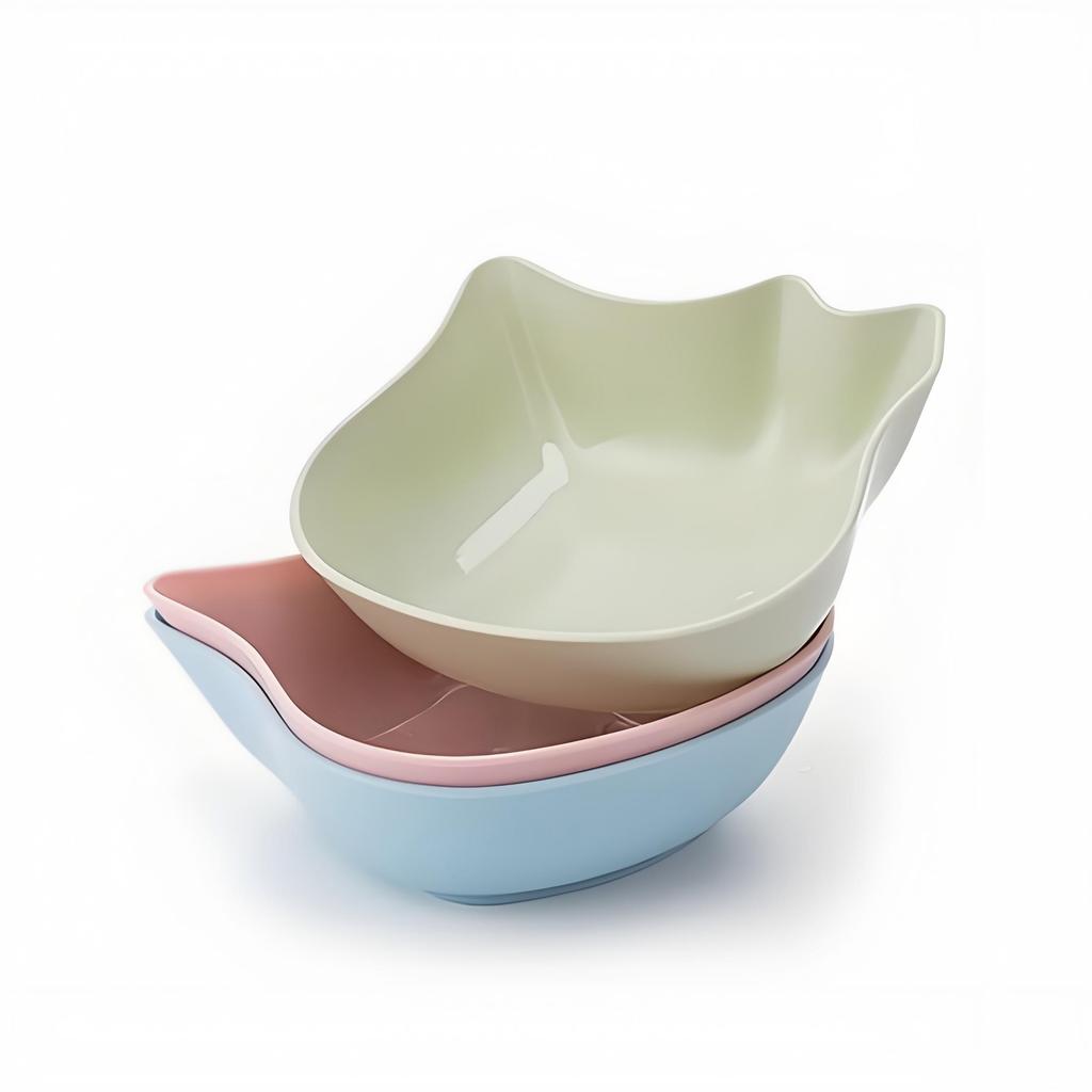 3er Set Rutschfeste Katzennäpfe Leicht zu Reinigen mit Rutschfestem Boden-Sicheres PP-Material, Perfekt für Futter & Wasser, Katzennapf Katzennäpfe