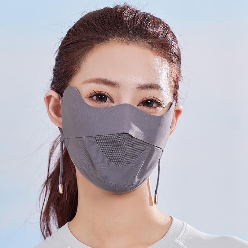 Breathable Mesh Ice Silk Mask – Sun Protection Face Shield for Spring & Summer Cycling