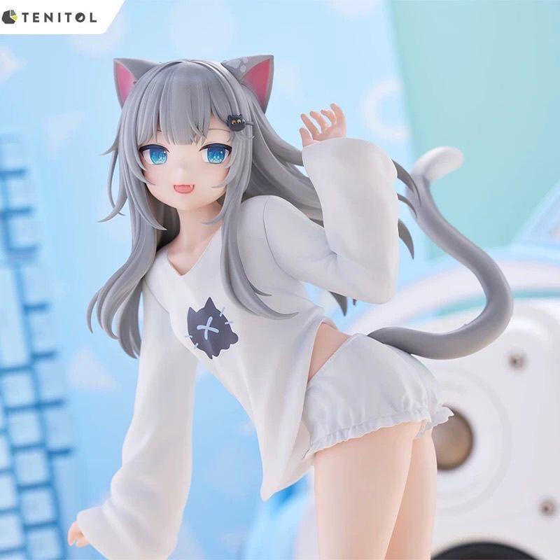 PVC Action Figure Toys 25CM Collection Model Kawaii Gift Model Desktop Decoration Cute Cat Ears Beautiful Girl Anime