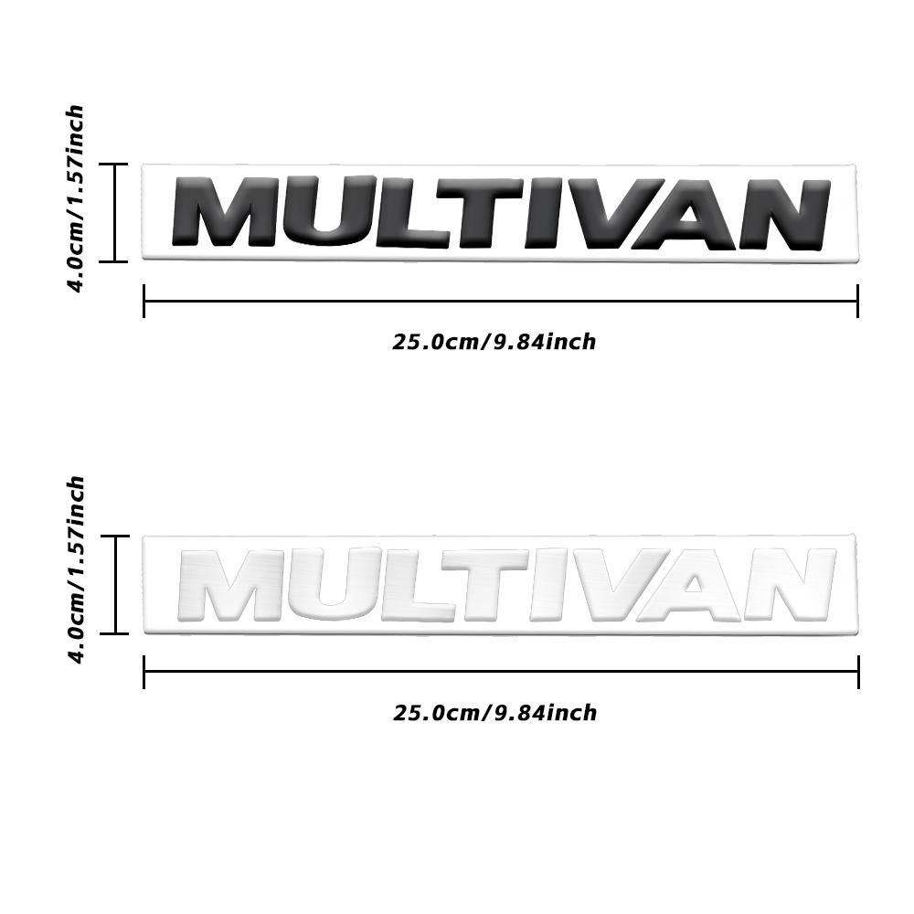 1pc 3D ABS MULTIVAN Letter Logo Car Sticker Tail Bumper Badge Auto Rear Trunk Emblem Decals For VW MULTIVAN Passat Accessories