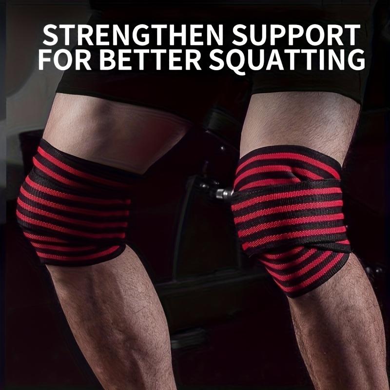 1pc Leg Knee Compression Wraps Gym Weight Lifting Squat Training Knee Protection Bandage Elastic Anti-Slip Sports Knee Brace