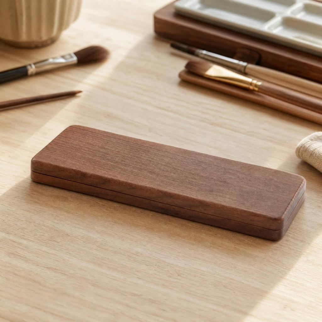 Wooden Water-Based Paint Box Detachable Art Supply Travel