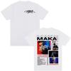 Rap Singer Maka Aura Tour Album Tshirt 2026 Summer Mens Womens Fashion Retro Street Casual Cotton Short Sleeved Street Wear