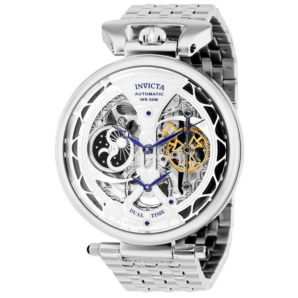 

Invicta Objet D Art Серебряный скелетонированный циферблат Автоматические мужские часы 32300