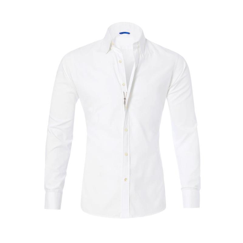 

Мужская повседневная рубашка Four Seasons Slim Fit Business Edition с защитой от доступа и молнией S белый