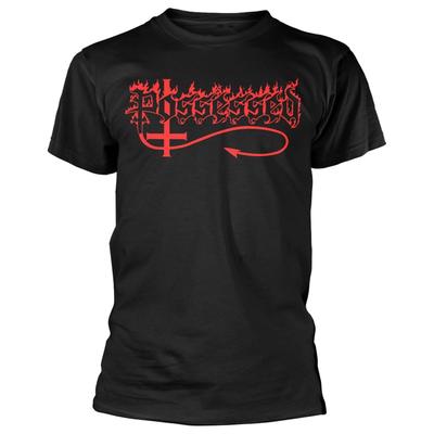 Besessenes Rot-Band-Logo T-Shirt XL Schwarz/Rot