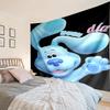 Cartoon Blue Dog Tapestry, Unique Design Tapestry, Wall Decor for Bedroom,Livingroom, Playroom,Heartwarming Fan Holiday Gifts