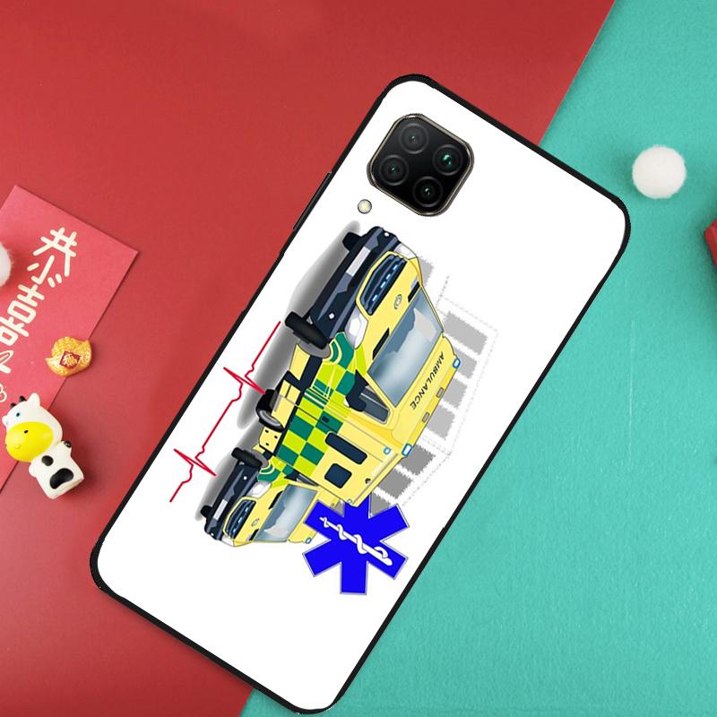 EMT EMS Ambulance For Huawei Nova Y73 Y70 Y72 Y60 Y90 Y61 Y91 8i 7i 11i 12i 12s 9 10 SE P20 P30 P40 Lite Case