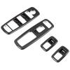 LHD! For Dodge Durango 2011-  Car Accessories ABS Plastic Carbon Car Door Window Lift Switch Cover Trim 4pcs