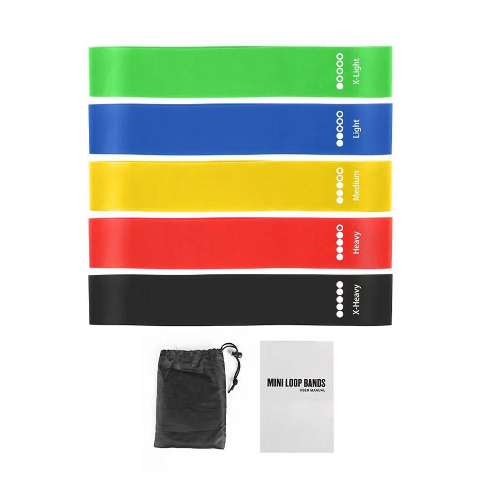 

BraceTop 5 шт. Портативное фитнес-оборудование для тренировок Резиновые эластичные ленты сопротивления Сила Вес Йог X7V5 1set-One size