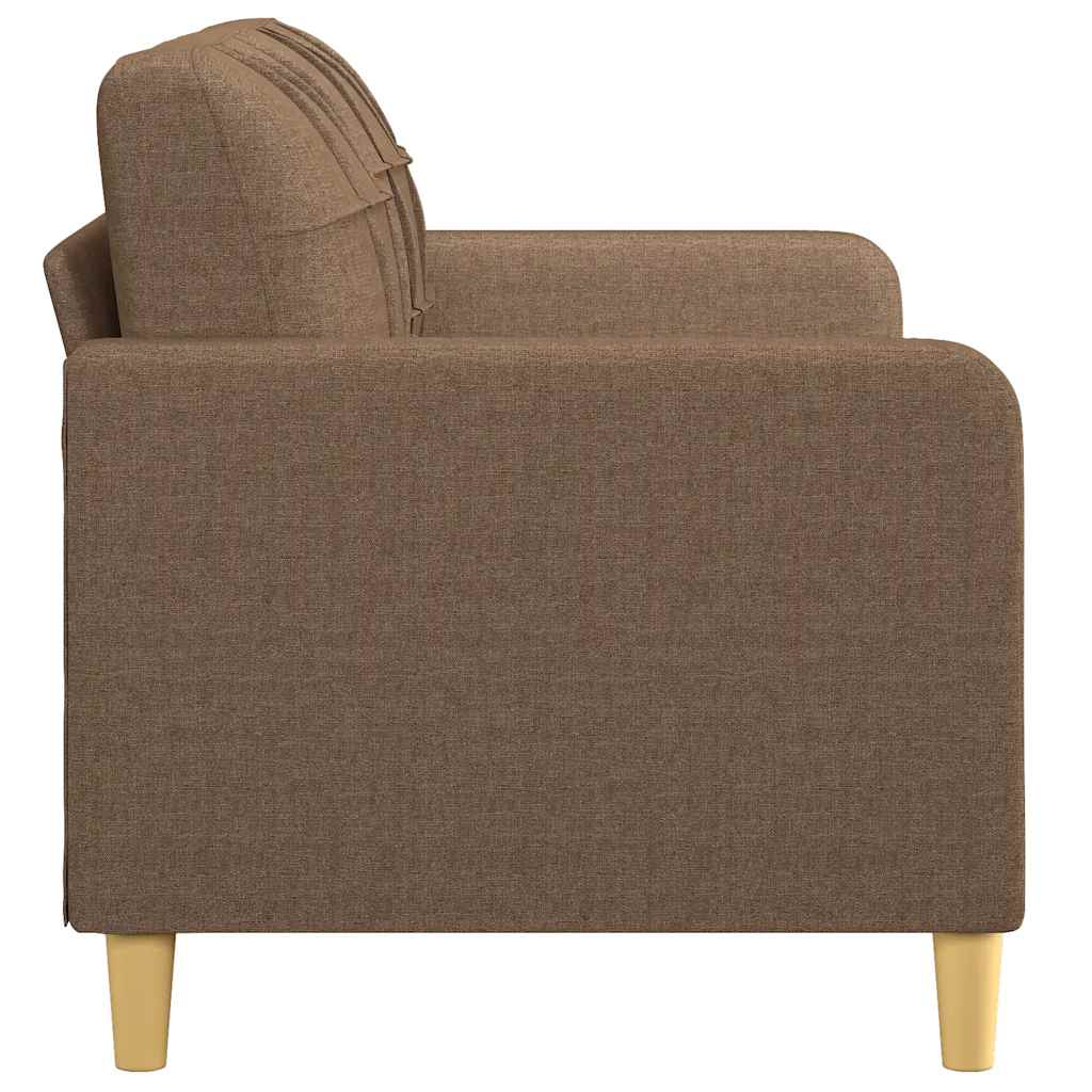 2 Seater Sofa Brown 140 cm Fabric