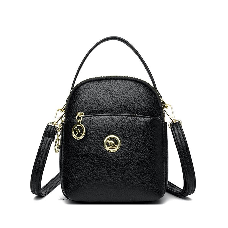 Soft Leather Multi-compartment Mom Bag Single-shoulder Crossbody Bag Simple and Large-capacity Single-shoulder Bag