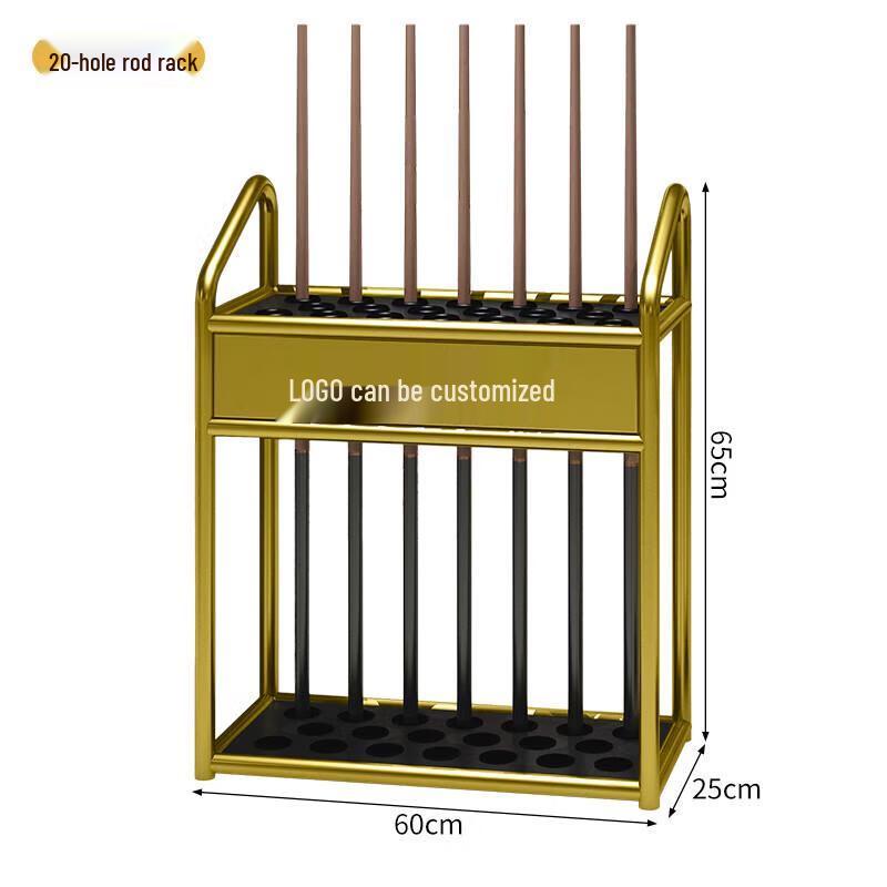 Jun Dingying Gold Black 20-Hole Billiard Cue Rack