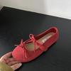French evening wind Mary Jane shoes shoes soft sole single shoes ballet shoes early spring flat shoes women's shoes skirt with bow