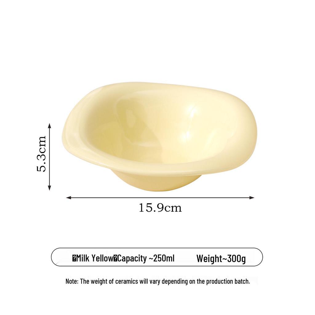 Ceramic Cream Style Salad and Dessert Bowl – Ideal for Afternoon Tea and Cafe Tableware.