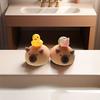 Foam Net Bath Scrubber Cartoon Bath Sponge Body Cleaning Capybara Bath Balls  Foaming