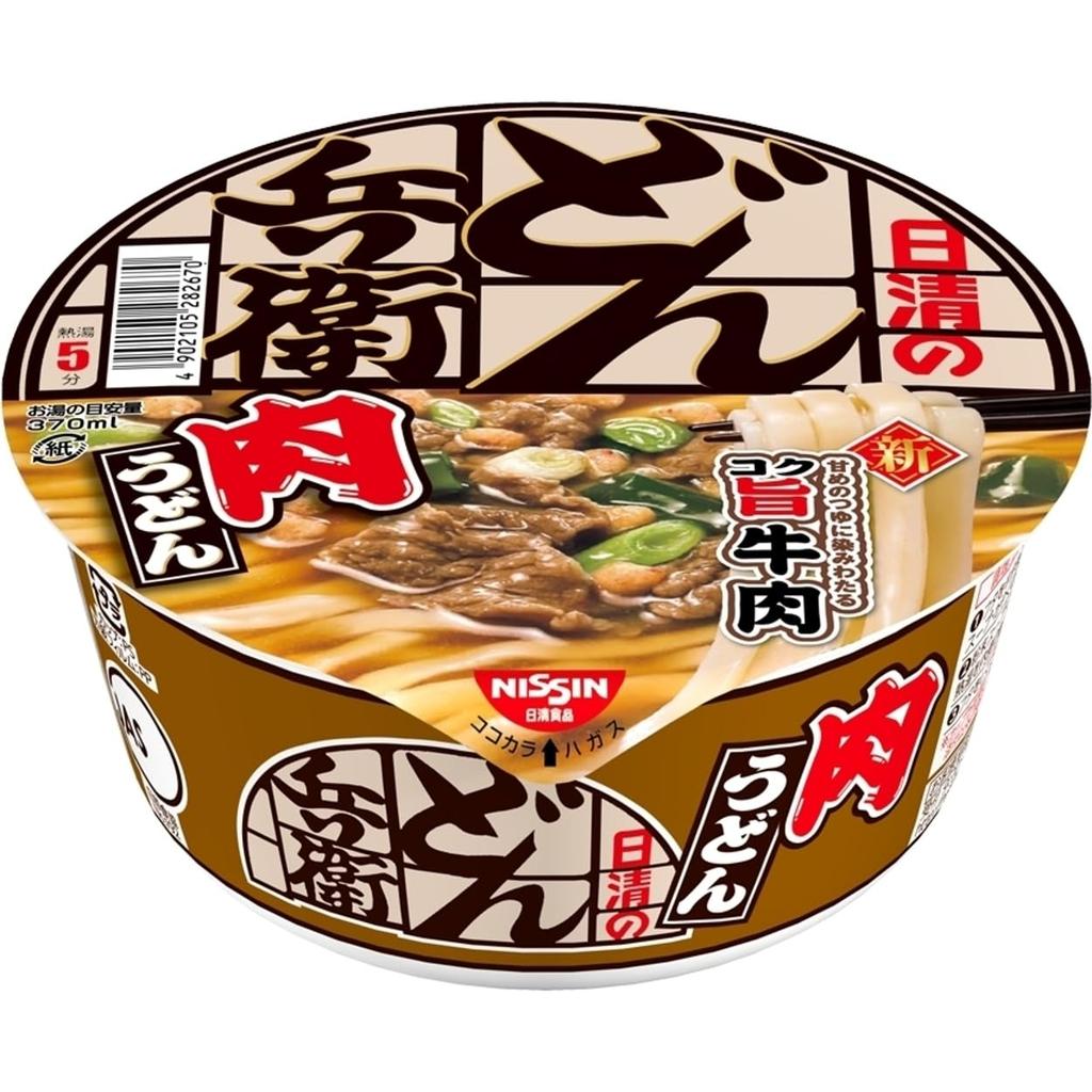 Donbei Meat Udon and Delicious Beef in Sweet Nissin Foods Instant 86g x 12 Packs [Rich Sauce] Noodles,