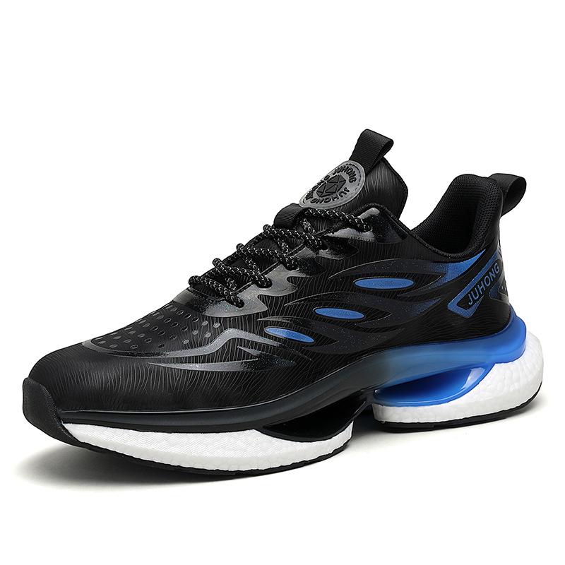 Couple's Fashion Casual Popcorn Sneaker Autumn and Winter Leather Fluorescent Running Men's Shoes