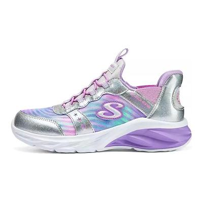 Zapatillas Casuales de Caña Baja Duraderas con Absorción de Impactos para Niños Plateado Púrpura 303592L-SMLT