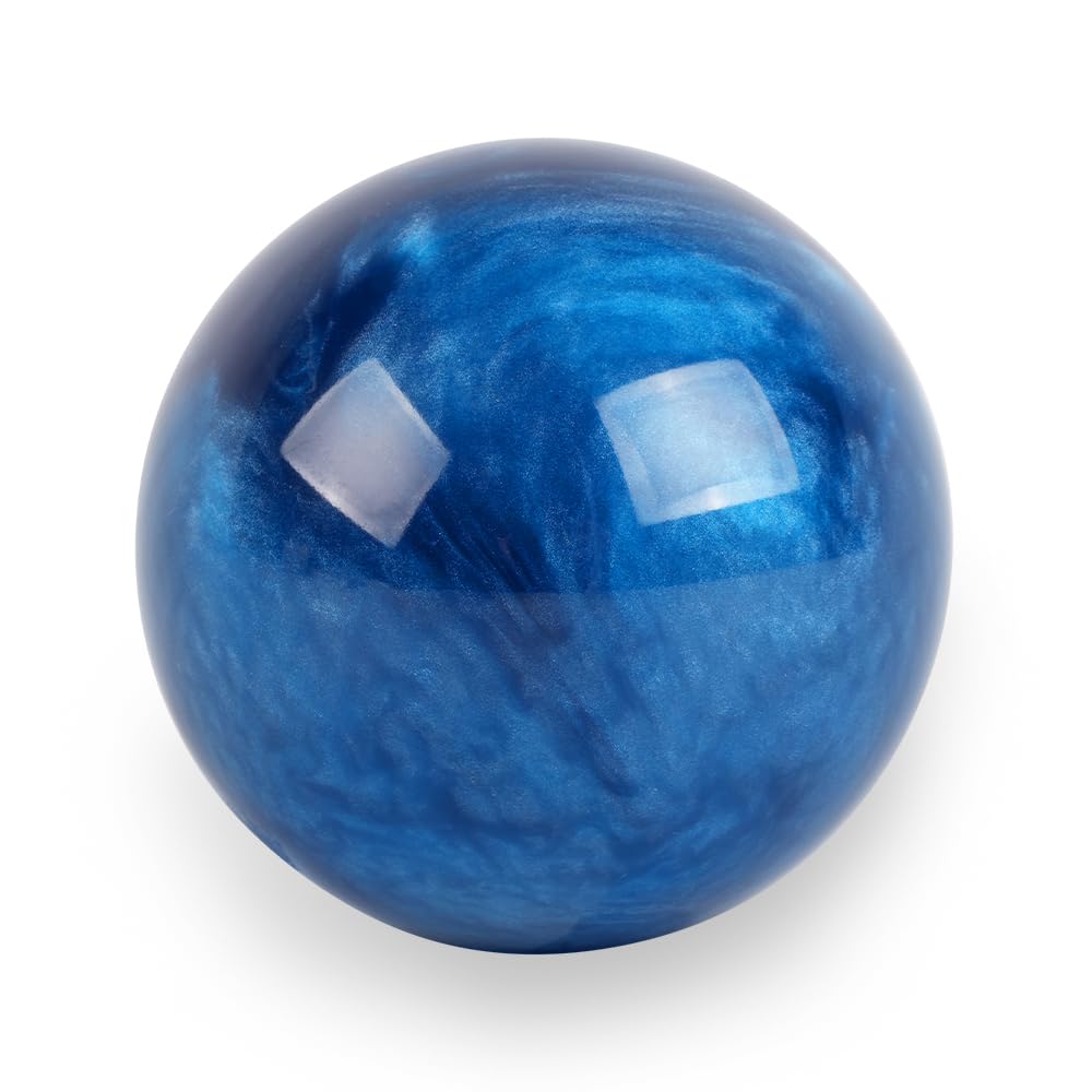 

MUTEKI Круглая ручка переключения передач, смоляная ручка КПП, универсальная головка рычага переключения передач шарового типа для автомобилей с АКПП и МКПП с 3 адаптерами (синий) синий