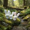 Soft Stuffed Rabbit Doll Pendant Long Ear Stuffed Bag Charm Cartoon Backpack Pendant  Backpack