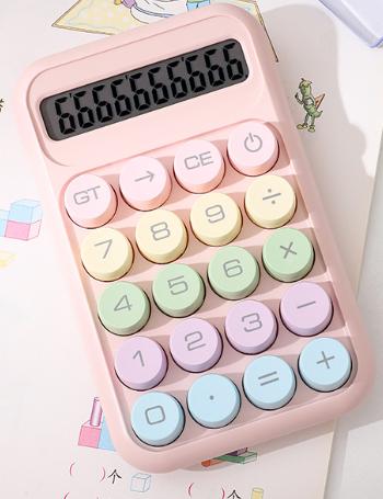 

10 Digital School Student Calculator Mechanical Keyboard Fashion Color