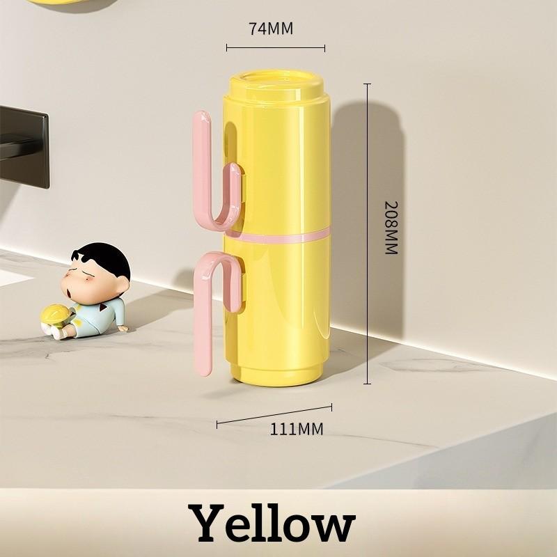 

Портативный стакан для зубной щетки, дорожный стакан для полоскания рта, студенческое общежитие, бытовой, детский набор для мытья, коробка для хранения зубных щеток жёлтый