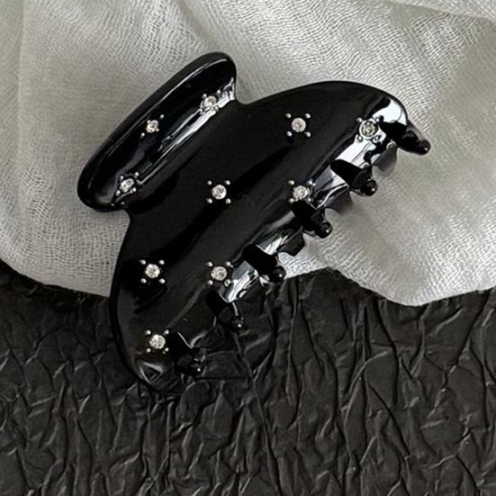 Women Hair Clip with Star-Studded Diamond Design Thick Acrylic Stable Grip Hair Accessory for Commuting Dating