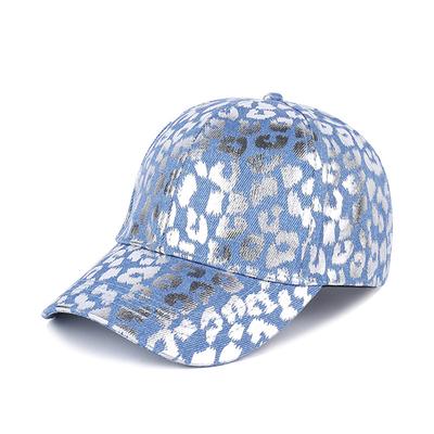 Baseballkappe mit Leopardenmuster und Goldprägung Outdoor-Angel-Liebhaber Baseballkappe für Männer und Frauen